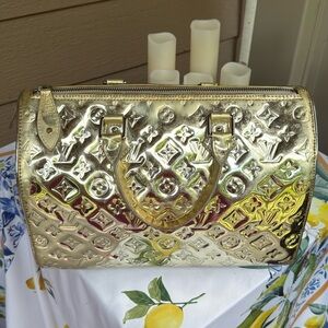 🪩 RARE! Silver Mirror Dupe Inspired Fashion Speedy Bag • READ DESCRIPTION